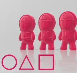 Squid game - soldiers : Squid Game - Soldier : Squid game keychain - the squid game