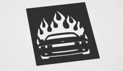Stencil burning car -- Stencil burning car