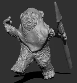 Swinging Ewok Warrior (STAR WARS LEGION SCALE)