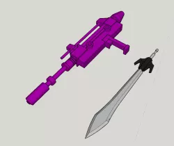 TRANSFORMERS MENASOR COMBINER WARS HEAD and WEAPONS