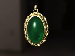Twisted Bezel Pendant