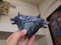 Two-headed wolf bust