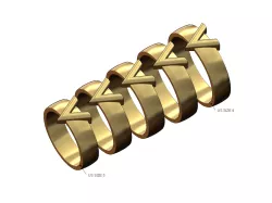 V cigar band US sizes 5to9 3D print model
