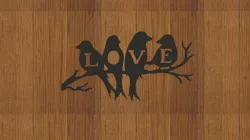 WALL DECORATION BIRD LOVE