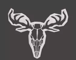 Wendigo Deer Skull Airbrush Stencil