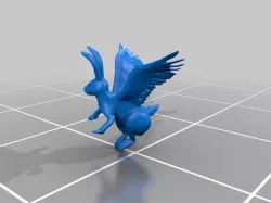 Winged Bunny Rabbit, flying or hanging