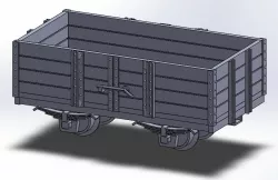 2-axle dump car HOe, OO9, OOn3