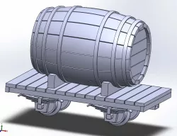 2-axle lightning car HOe, OO9, OOn3