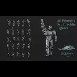 25 Sci Fi Soldier figures