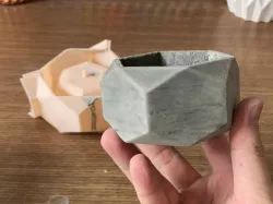 3D mold geometric pot - Pot model for print