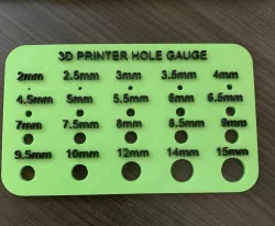3D Printer Hole Gauge