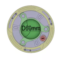 3DP3BLROD60A Iris mechanism mechanical diaphragm shutter diy