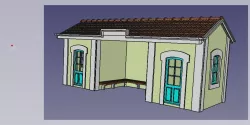 3rd class PLM dock shelter - HO scale