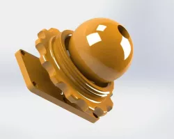Adjustable joint with ball and nut.