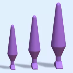 Anal training kit : 3 plugs