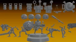 AUXILIARY SERVOCORES - ASSISTANT DROID SQUAD -IN PARTS- 28mm