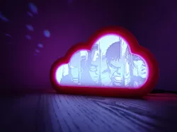 Avengers Lithophane for Cloudy little night light