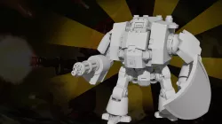 Bigger less stubby mech with even worse religious issues