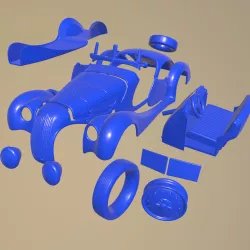 BMW 328 roadster 1936 PRINTABLE CAR IN SEPARATE PARTS