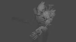Bugs around space skeleton