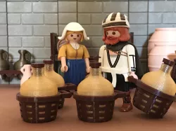 CARAFES AND BASKETS MINIATURE MARKET PLAYMOBIL SCALE FIGURES NATIVITY SCENE FIGURES
