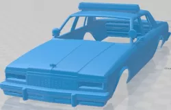 Chevrolet Caprice Sheriff 1978 Police Printable Body Car