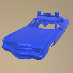 Chevrolet Impala sedan Police 1972 Printable Car Body