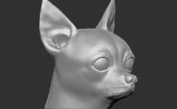 Chihuahua head for 3D printing