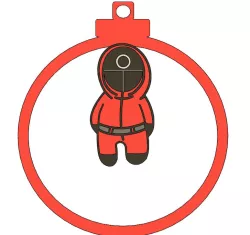Christmas ball Squid Game Circle soldier