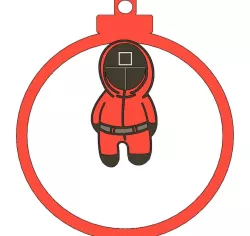 Christmas ball Squid Game Square soldier