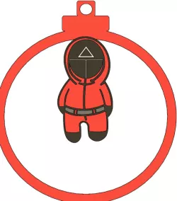 Christmas ball Squid Game Triangle Soldier