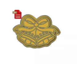 Christmas Bells Cookie Cutter and Stamp STL File