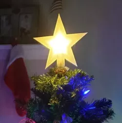 Christmas Tree Topper Star Using a Nightlight