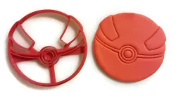 cortante cookie cutter pokebola pokemon galletitas 7cm