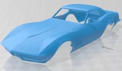 Corvette C3 Convertible 1968 Printable Body Car