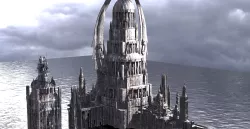 Dark Wizard Skeleton Tower Scull Dome 3D