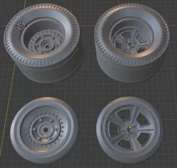 Drag Slicks - Tires & Wheels - Hotwheels Matchbox 1:64 scale