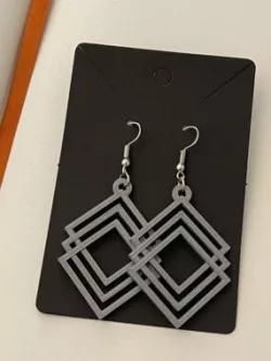 Earrings 3d - Squares