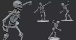Fantasy (Undead) Human Skeleton for 3D Printing