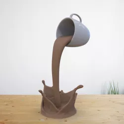 Floating coffee cup
