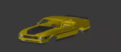 ford mustang 1971 body shell for 1:10 rc car stl for 3d printing