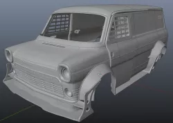 Ford Transit 1969 Supervan 1/10 printable body