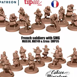 French soldiers with submachine gun - 28mm
