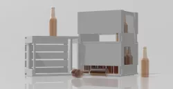 German Beer Crate WW2 1/16