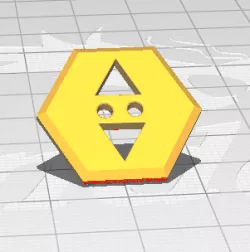 Hexagonum button