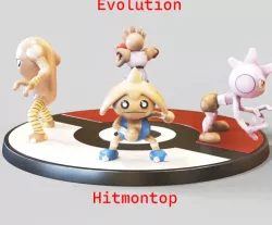 Hitmontop,Tyrogue,Hitmonchan,Hitmonlee Evolution- FAN ART - POKÉMON FIGURINE - POKÉMON UNITE