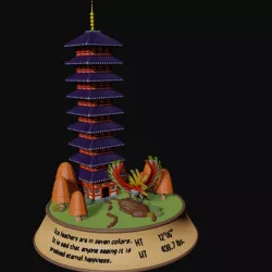 Ho-oH & bell tower diorama