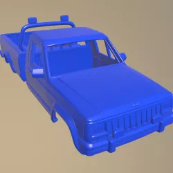 JEEP COMANCHE 1984 PRINTABLE CAR FRONT BODY AND PICKUP TROLLY