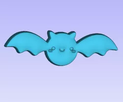 Kawaii Bat Solid Model for Vacuum forming Soap, Bathbomb, Mold Making