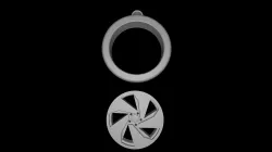 Key ring Rin - Rim (5 arms VW)